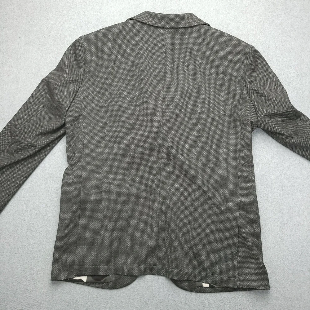 Hammer Made Sport Coat Mens 42 Gray Geometric‎ Camo Lining Stretch Double Vent